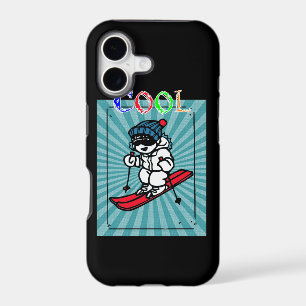 Retro Cool Skier skiing skiing designs ski iPhone 17 Case