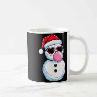 Retro Cool Snowman With Sungles Christmas Blowing  Coffee Mug