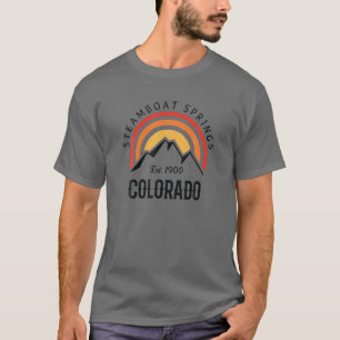 Retro Cool Steamboat Springs CO Rocky Mountains No T-Shirt