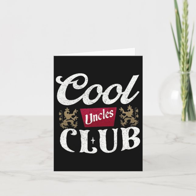 Retro Cool Uncles Club Best Uncle Ever Funny Fathe Card (Front)