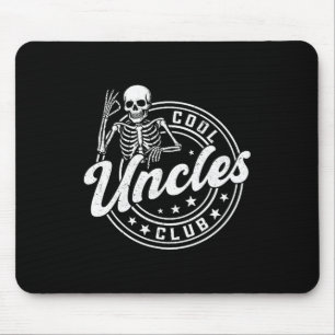 Retro Cool Uncles Club Funny New Uncle Men Skeleto Mouse Pad
