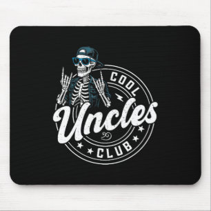 Retro Cool Uncles Club Funny Skeleton New Uncle Me Mouse Pad