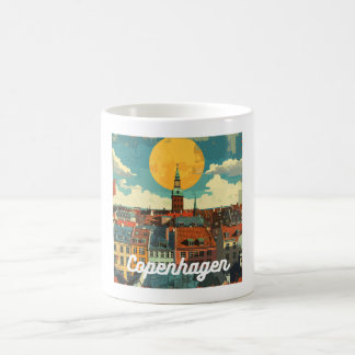Retro Copenhagen Skyline Coffee Mug