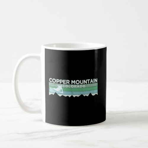 Retro Copper Mountain Colorado Distressed Skiing Coffee Mug