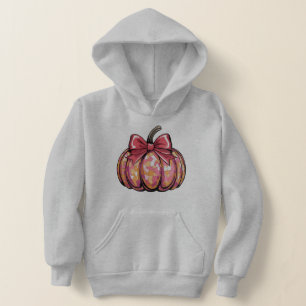 Retro Coquette Bow Pumpkin Fall Vibes Season Hoodie