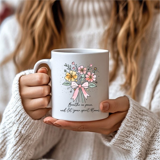 Retro Coquette Floral with Quote Coffee Mug (Creator Uploaded)