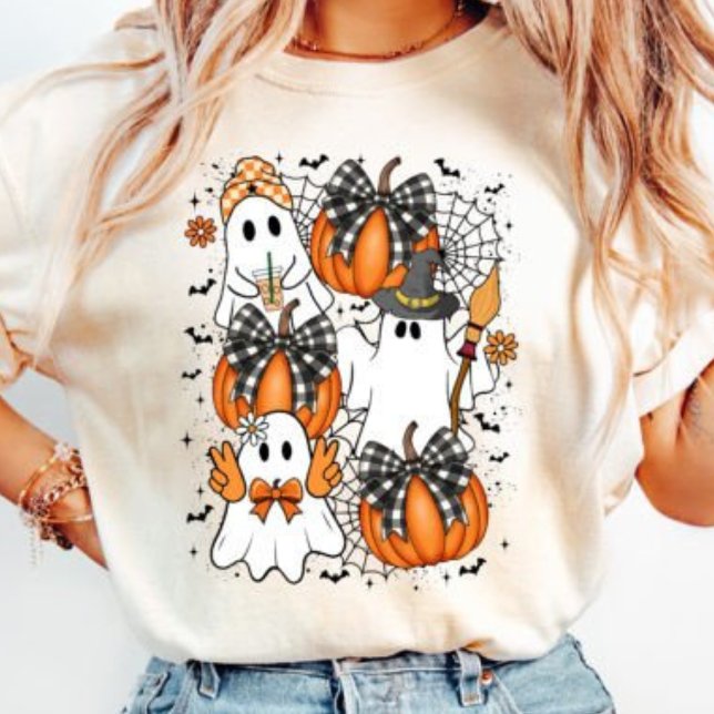 Retro Coquette Ghost Halloween Tri-Blend Shirt (Creator Uploaded)