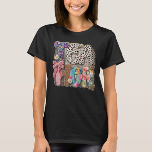 Retro Coquette Teacher - Floral Leopard  T-Shirt