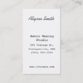 Retro Coral Houndstooth Esthetician Business Card (Back)
