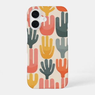 Retro Coral Pattern iPhone 16 Case