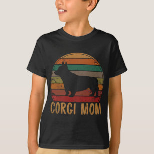 Retro Corgi Mom Gift Dog Mother Pet Welsh Corgi Ma T-Shirt