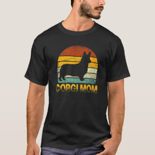 Retro Corgi Mom S Doxie Dog Owner Mother Pet Mama T-Shirt
