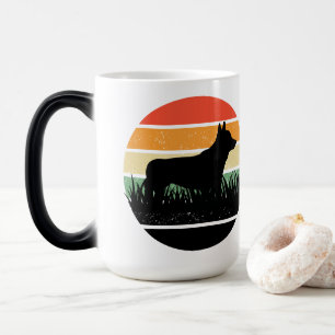 Retro Corgi Sunset Color Morph Mug