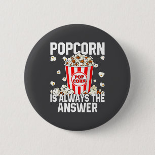 Retro Corn Popcorn Pop Lover Costume Button