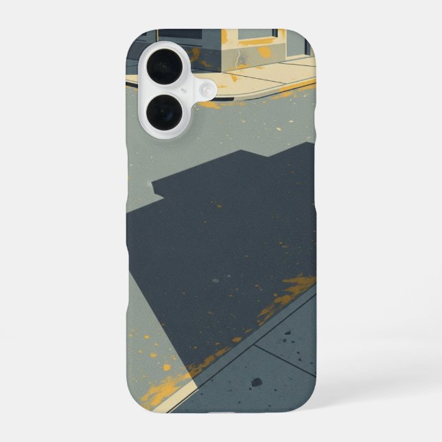 Retro Corner Shadow Shape iPhone Case (Back)