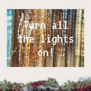 Retro cosmic lights poster