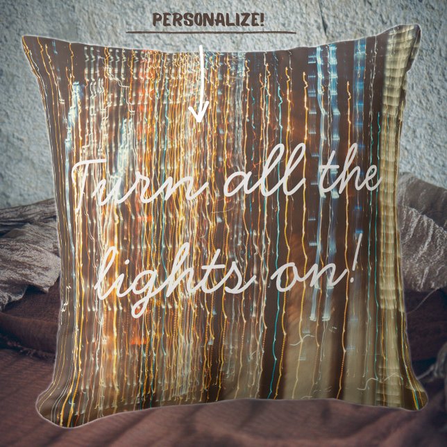 Retro cosmic lights throw pillow (Creator Uploaded)