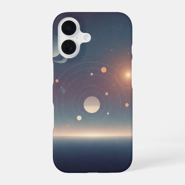 Retro Cosmic Orbit Diagram iPhone Case (Back)