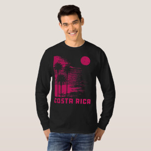 Retro Costa Rica Beach Surfing Wave Vintage T-Shirt