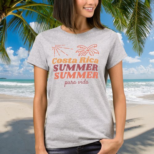 Retro Costa Rica Summer Souvenir  T_Shirt