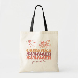 Retro Costa Rica Summer Souvenir Tote Bag