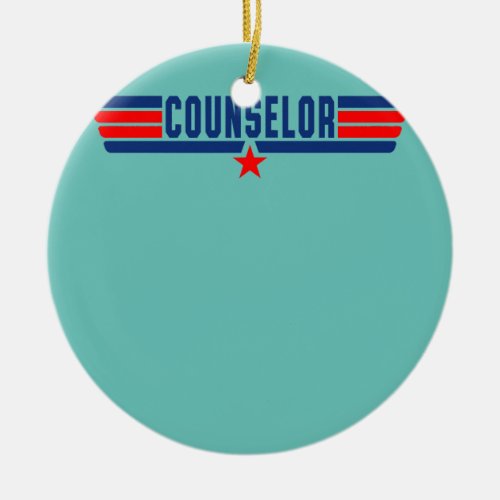Retro Counselor Funny School Counselor Life Ceramic Ornament