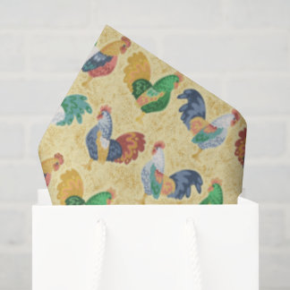 Retro Country Rooster Tissue Paper