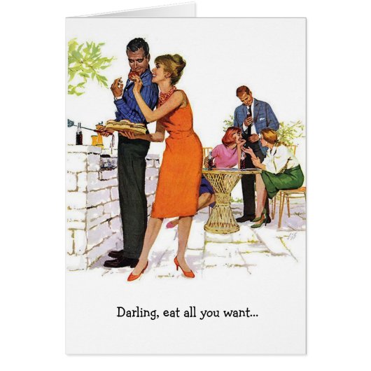 Retro Couple - Farting in Bed, Cards (Front)