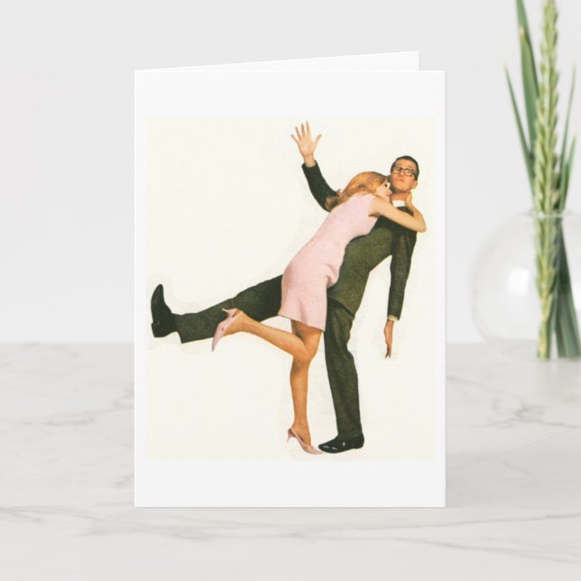 Retro Couple Holiday Card (Front)