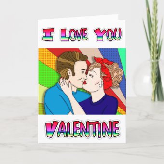 Retro Couple Kissing | Valentines Day Card | Zazzle