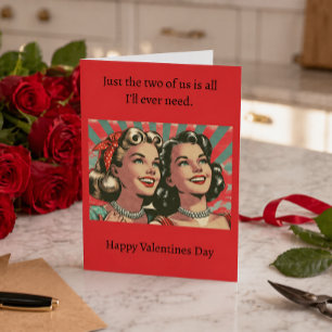 Retro Couple LGBTQ Love Vintage Romantic Holiday Card