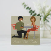 Retro Couple Save The Date Announcement (AA) (Standing Front)
