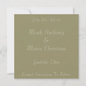 Retro Couple Save The Date Announcement (AA) (Back)