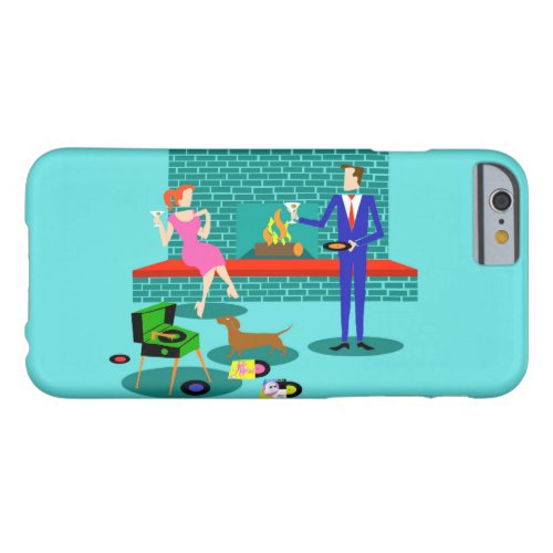 Retro Couple with Dog iPhone 6 Case