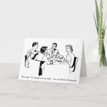 Retro Couples - Revenge...it's Not My Style  Card by AsTimeGoesBy at Zazzle