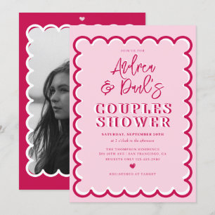 Retro Couples Shower Invitation