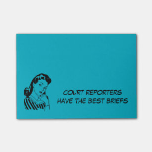Retro Court Reporters have the Best Briefs Quote Post-it Notes