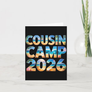 Retro cousin camp 2026 crew vacation trip holiday card