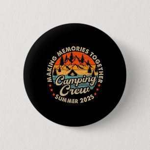 Retro Cousin Crew 2025 Camping Cousins Summer 2025 Button