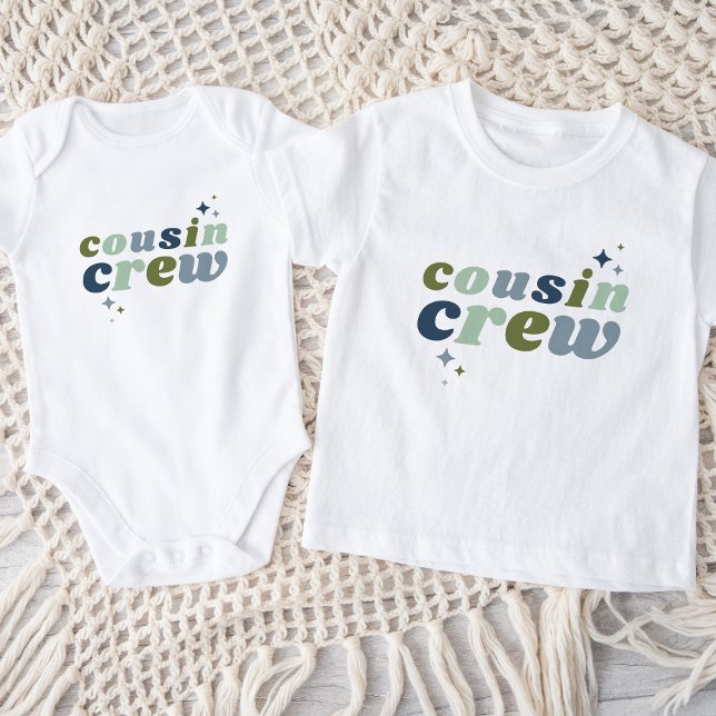 Retro Cousin Crew | Matching Kids Baby Bodysuit (Creator Uploaded)