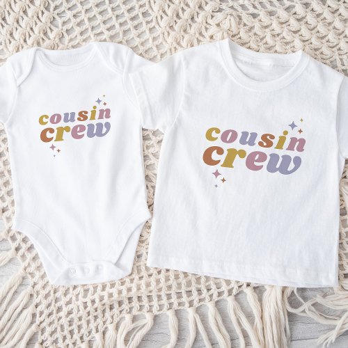 Retro Cousin Crew  Matching Kids Baby Bodysuit