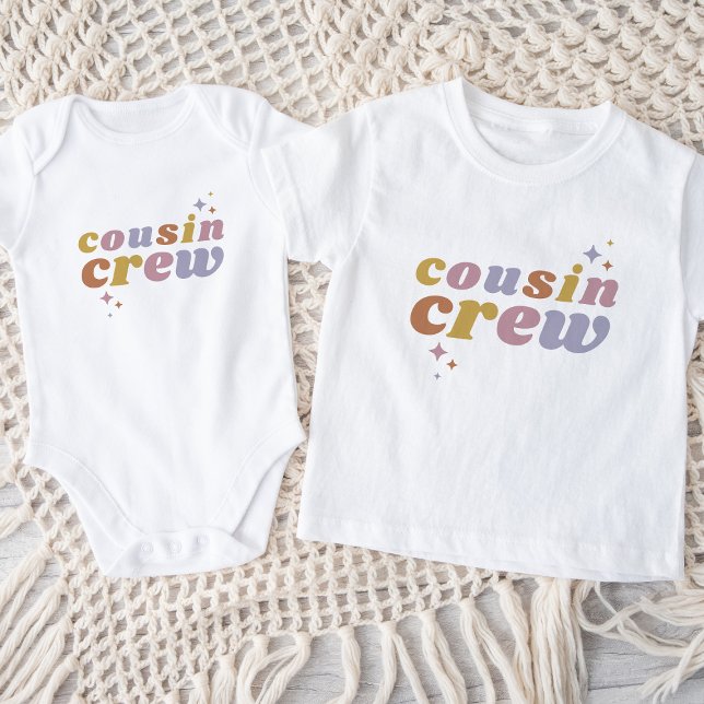 Retro Cousin Crew | Matching Kids Baby Bodysuit (Creator Uploaded)