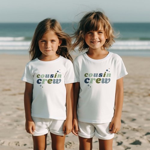 Retro Cousin Crew  Matching Kids Baby T_Shirt