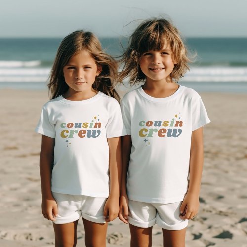 Retro Cousin Crew  Matching Kids Baby T_Shirt