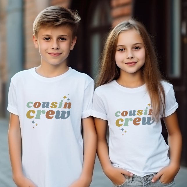 Retro Cousin Crew | Matching Kids Baby T-Shirt (Creator Uploaded)
