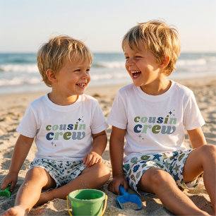 Retro Cousin Crew Matching Kids Baby T-Shirt