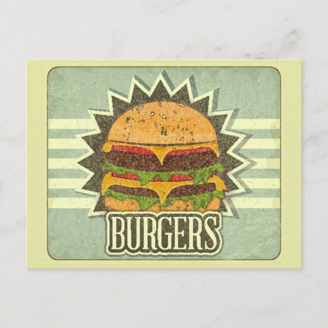 Retro Cover For Fast Food Menu (Front)
