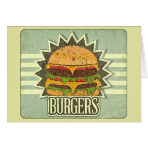 Retro Cover For Fast Food Menu Cards