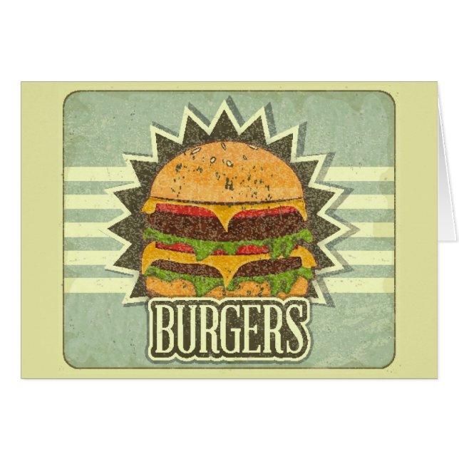 Retro Cover For Fast Food Menu Cards (Front Horizontal)