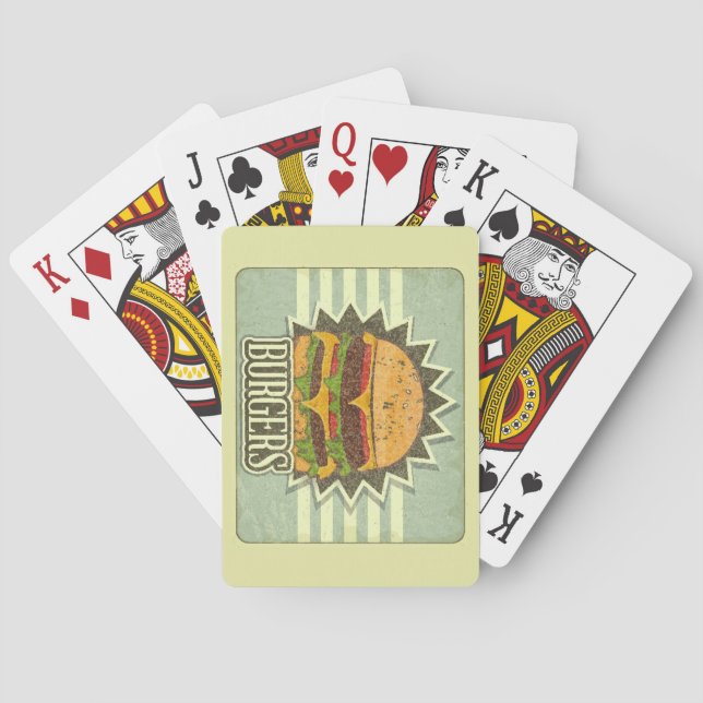Retro Cover For Fast Food Menu Poker Cards (Back)